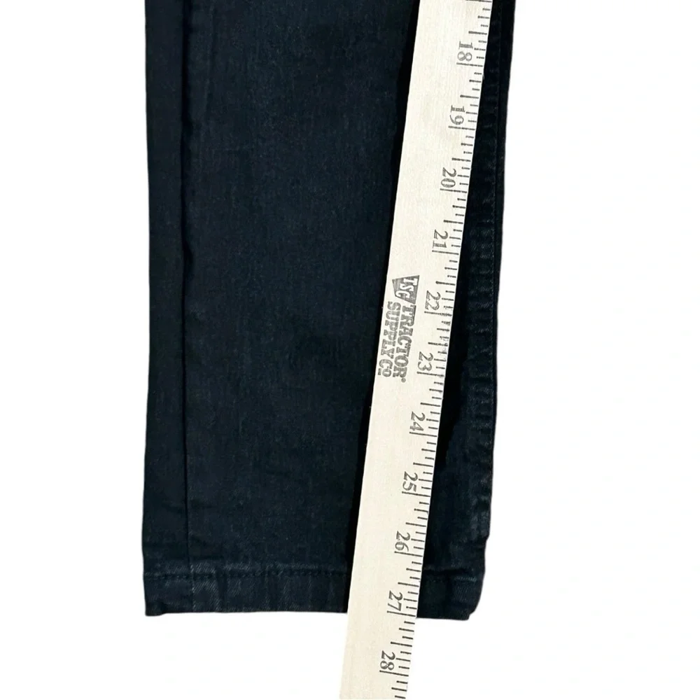 7 For All Man Kind Girls Jeans‎ Size 14 Slimmy Black Denim Adjustable Waist